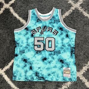 David Robinson #50 San Antonio Spurs 1998/99 Hardwood Classic Jersey Mens 2XL